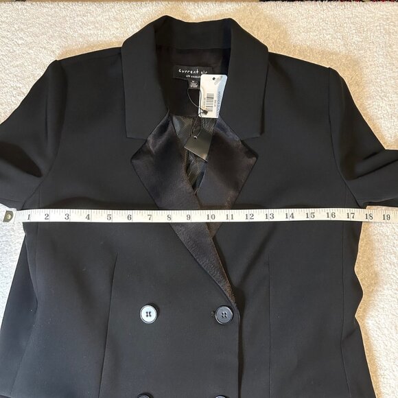Current Air black double breasted blazer w/satin look lapel - Picture 10 of 13